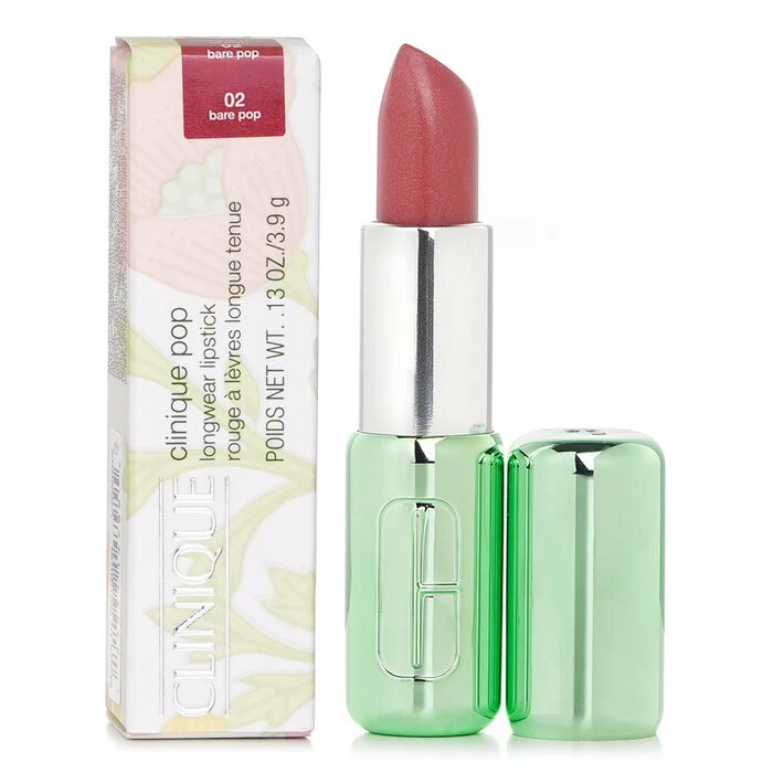Clinique Pop Longwear Lipstick Shine - 02 Bare Pop 3.9g - Image 2