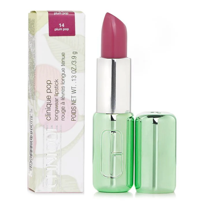 Clinique Pop Longwear Lipstick Shine - 14 Plum Pop 3.9g - Image 2
