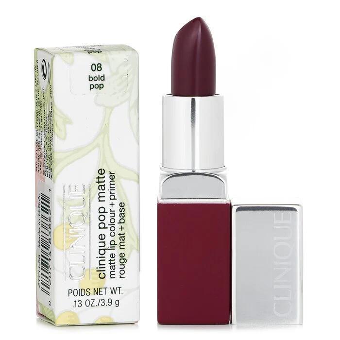 Clinique Pop Matte Lip Colour + Primer - # 08 Bold Pop 3.9g/0.13oz - Image 2