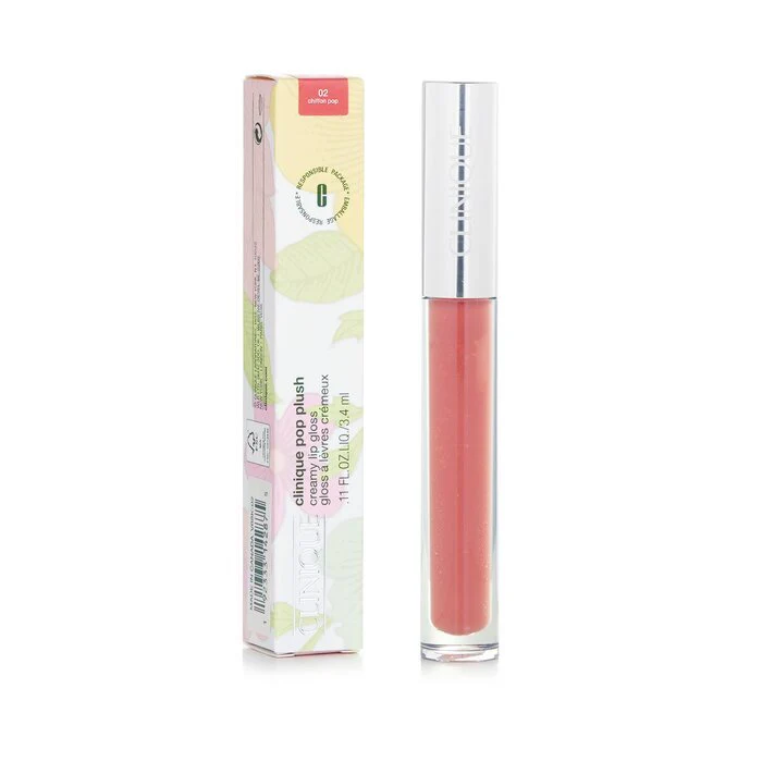 Clinique Pop Plush Creamy Lip Gloss - 02 Chiffon Pop 3.4ml - Image 2