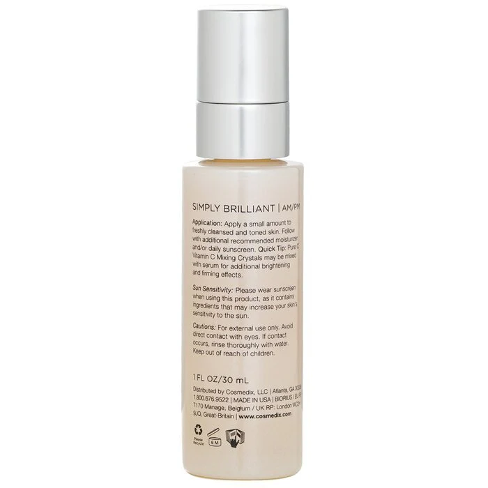 CosMedix Simply Brilliant 24/7 Brightening Serum 30ml/1oz - Image 3