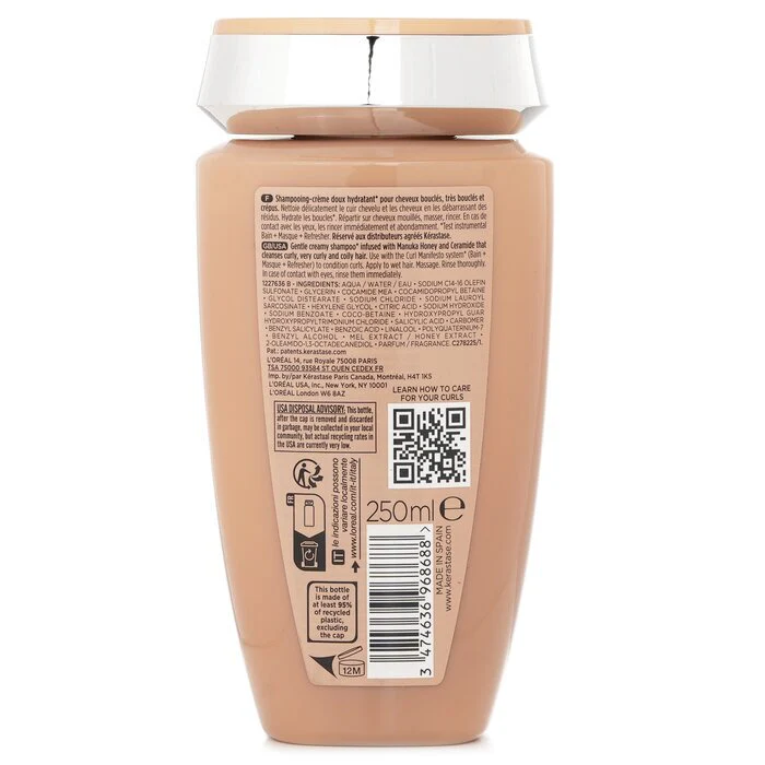 Curl Manifesto Bain Hydratation Douceur Gentle Hydrating Creamy Shampoo (For Curl Very Curly & Coily Hair) 250ml - Image 3