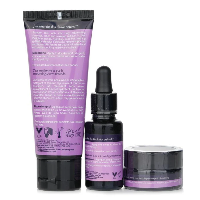 DERMAdoctor Kakadu C Vitamin C Brightening Kit: Daily Cleanser 70ml + 20% Vitamin C Serum 15ml + Eye Souffle 15ml 3pcs - Image 3