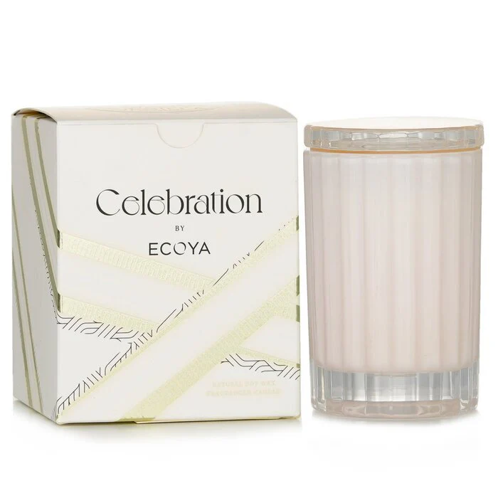 Ecoya Mini Celebration Candle - White Musk & Warm Vanilla 80g/2.8oz - Image 2