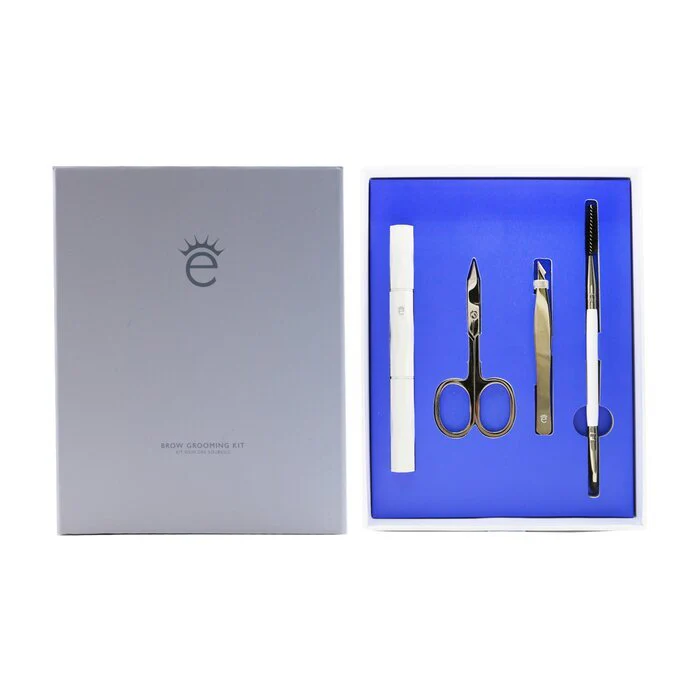 Eyeko Brow Grooming Kit: Brow Brush & Spoolie + Scissors + Tweezers + Brow Razor + Pouch 4pcs+1bag - Image 2
