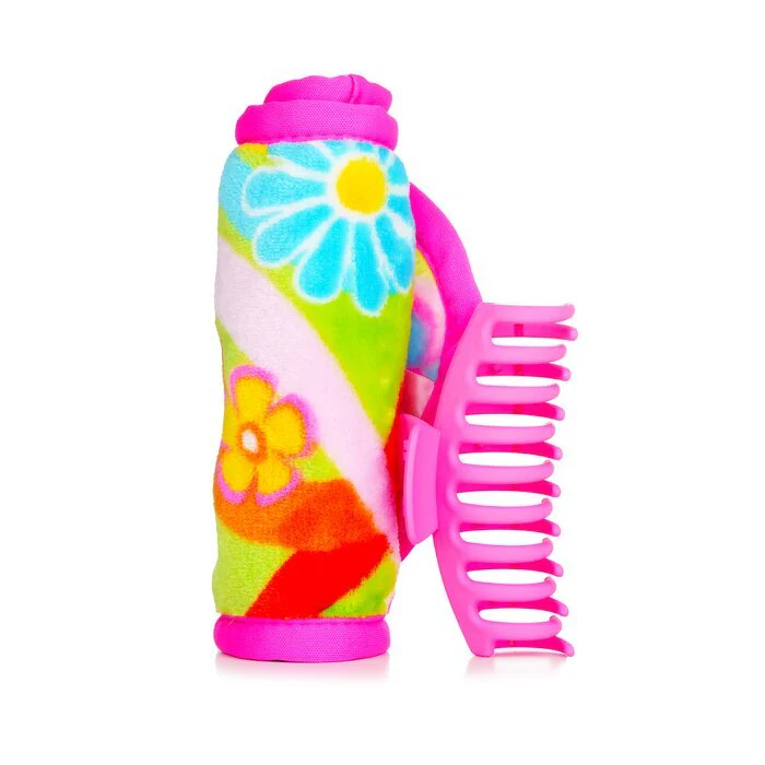 Flowerbomb Set (1x MakeUp Eraser Cloth + 1x Hair Claw Clip + 1x Bag) 2pcs+1bag - Image 2