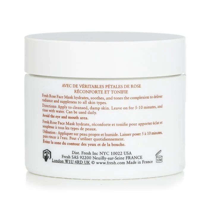 Fresh Rose Face Mask 100ml/3.5oz - Image 3