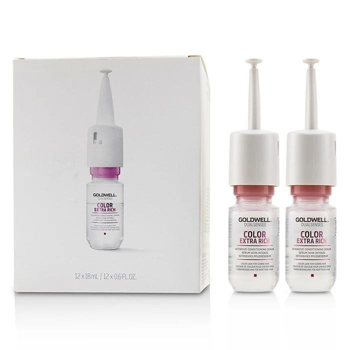 Goldwell Dual Senses Color Extra Rich Intensive Conditioning Serum (Color Lock For Coarse Hair) 12x18ml - Image 2