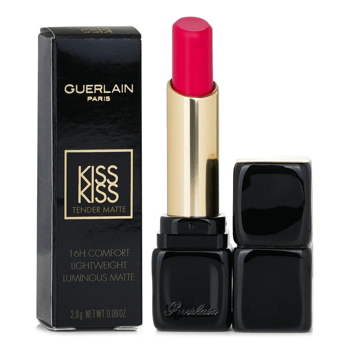 Guerlain Kisskiss Tender Matte Lipstick - # 666 Lucky Pink 2.8g/0.09oz - Image 2
