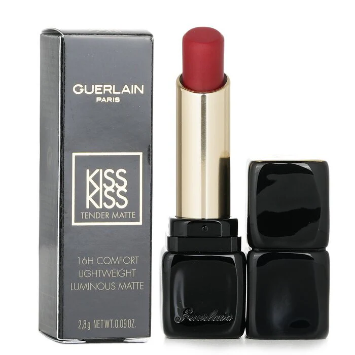 Guerlain Kisskiss Tender Matte Lipstick - # 999 Eternal Red 2.8g/0.09oz - Image 2