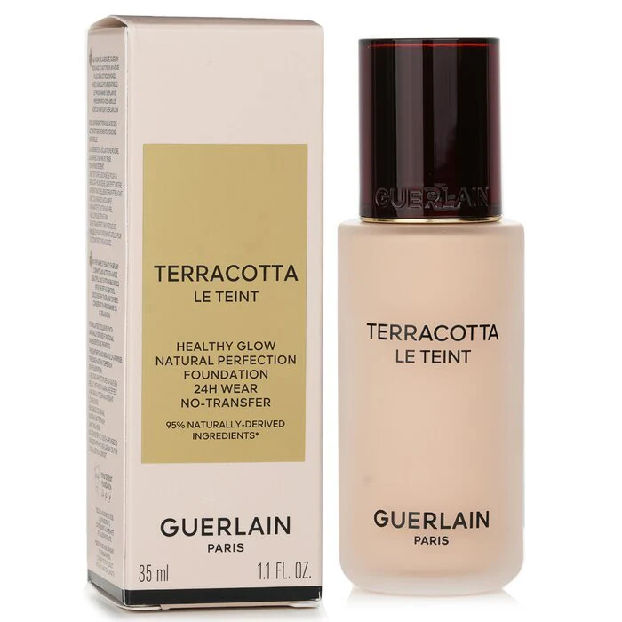 Guerlain Terracotta Le Teint Healthy Glow Natural Perfection Foundation 24H Wear N Transfer - #1C Cool 35ml/1.1oz - Image 2
