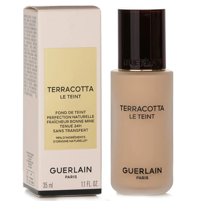 Guerlain Terracotta Le Teint Healthy Glow Natural Perfection Foundation 24H Wear No Transfer - # 1W Warm 35ml/1.1oz - Image 2