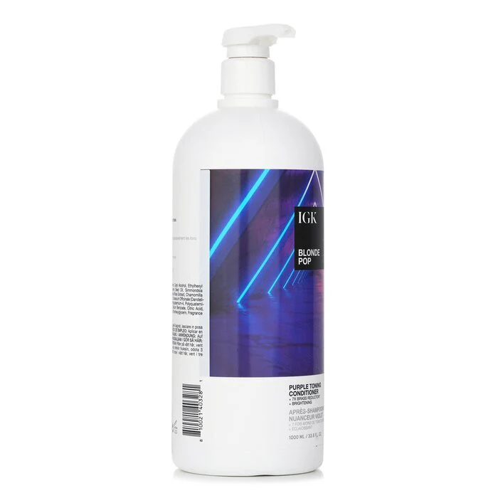 IGK Blonde Pop Purple Toning Conditioner 1000ml/33.8oz - Image 2