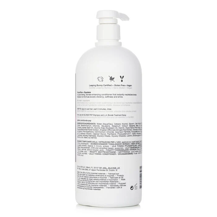 IGK Blonde Pop Purple Toning Conditioner 1000ml/33.8oz - Image 3