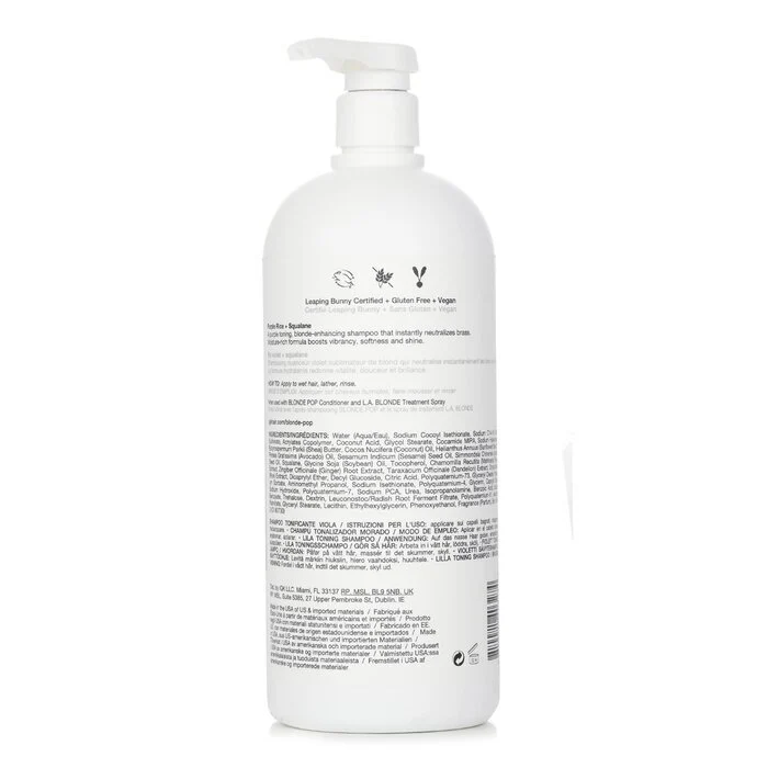 IGK Blonde Pop Purple Toning Shampoo 1000ml/33.8oz - Image 3
