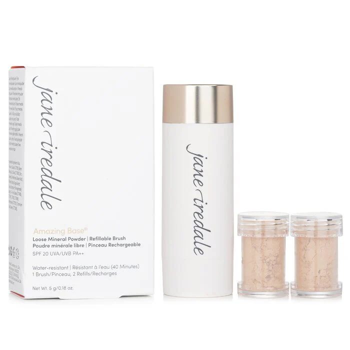 Jane Iredale Amazing Base Loose Mineral Powder SPF 20 Refillable Brush (1x Brus 2x Refills) - Warm Sienna 2.5g