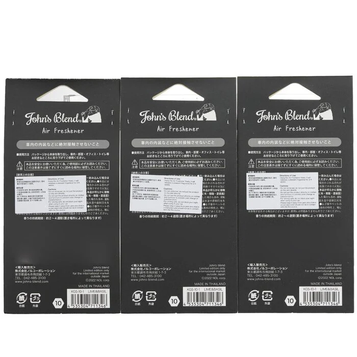 John's Blend Air Freshener - Lime & Basil 3pcs - Image 2