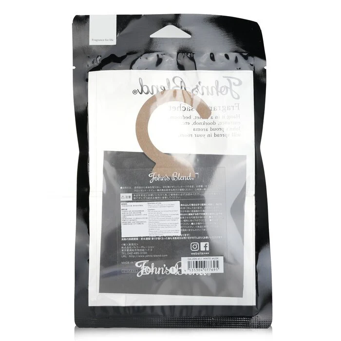 John's Blend Fragrance Sachet - White Musk 1pcs - Image 2