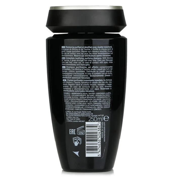 Kerastase Densifique Bain Densite Homme Daily Care Shampoo (Hair Visibly Lacking Density) 250ml - Image 3