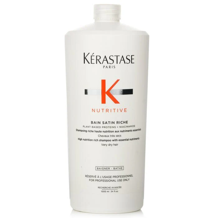 Kerastase Nutritive Bain Satin Riche High Nutrition Rich Shampoo With Essential Nutriments (Very Dry Hair) 1000ml
