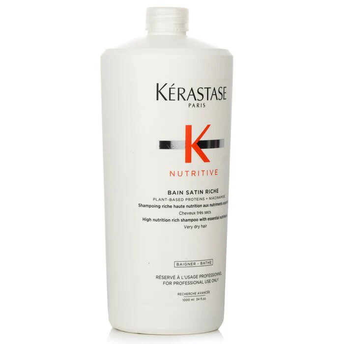 Kerastase Nutritive Bain Satin Riche High Nutrition Rich Shampoo With Essential Nutriments (Very Dry Hair) 1000ml - Image 2