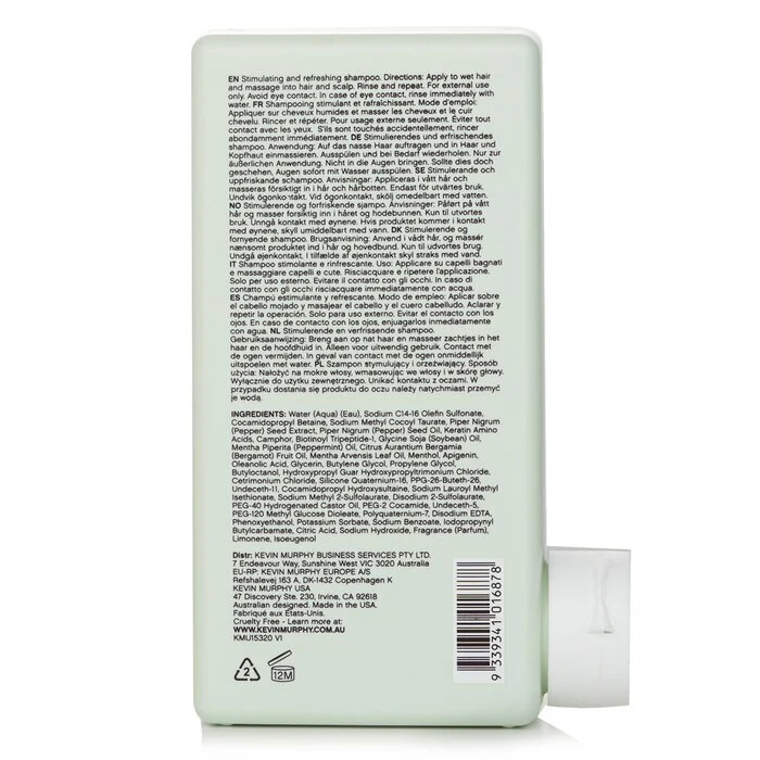 Kevin Murphy Stimulate-Me.Wash (Stimulating and Refreshing Shampoo - For Hair & Scalp) 250ml/8.4oz - Image 3