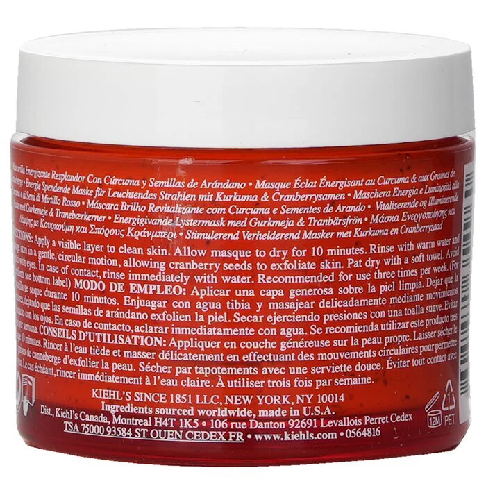 Kiehl's Turmeric & Cranberry Seed Energizing Radiance Masque 100ml - Image 3