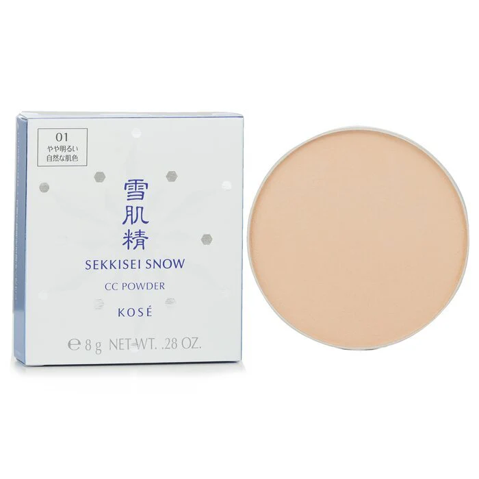 Kose Sekkisei Snow CC Powder Case With Sponge SPF 14 #01 8g/0.28oz - Image 2