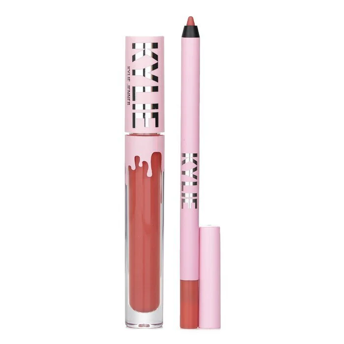Kylie By Kylie Jenner Matte Lip Kit: Matte Liquid Lipstick 3ml + Lip Liner 1.1g - # 801 Queen 2pcs - Image 2