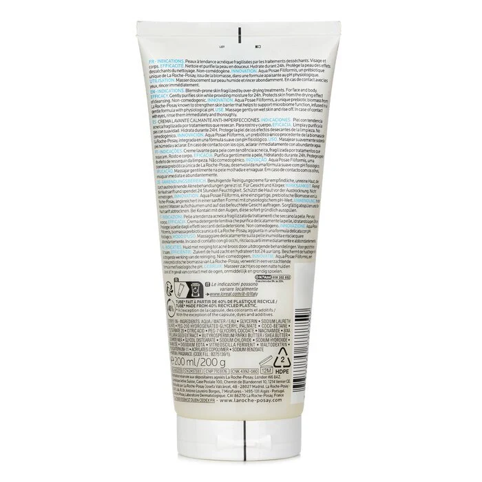 La Roche Posay Effaclar H Iso Biome Soothing Cleansing Cream 200ml - Image 3