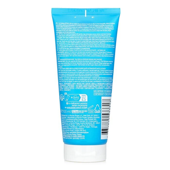 La Roche Posay Effaclar Unclogging Purifying Sebo-Controlling Mask 100ml/3.3oz - Image 3