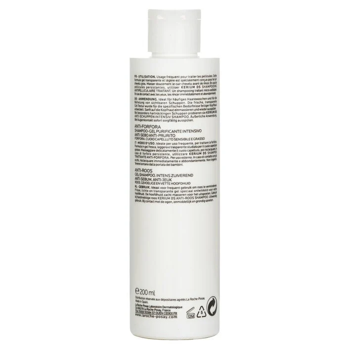La Roche Posay Kerium Anti-Dandruff Micro-Exfoliating LHA Gel Shampoo (For Oily Scalp) 200ml - Image 3