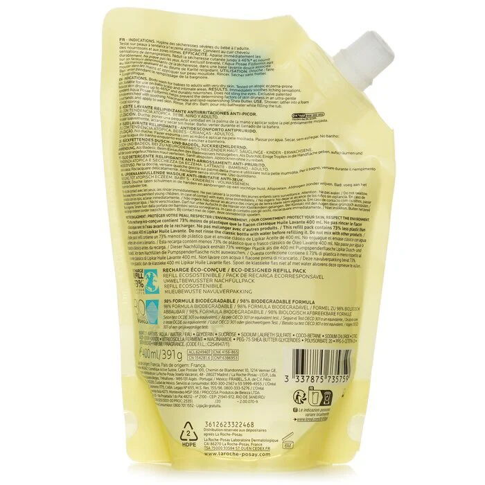 La Roche Posay Lipikar AP+ Anti-Irritation Cleansing Oil Eco-Refill 400ml - Image 3