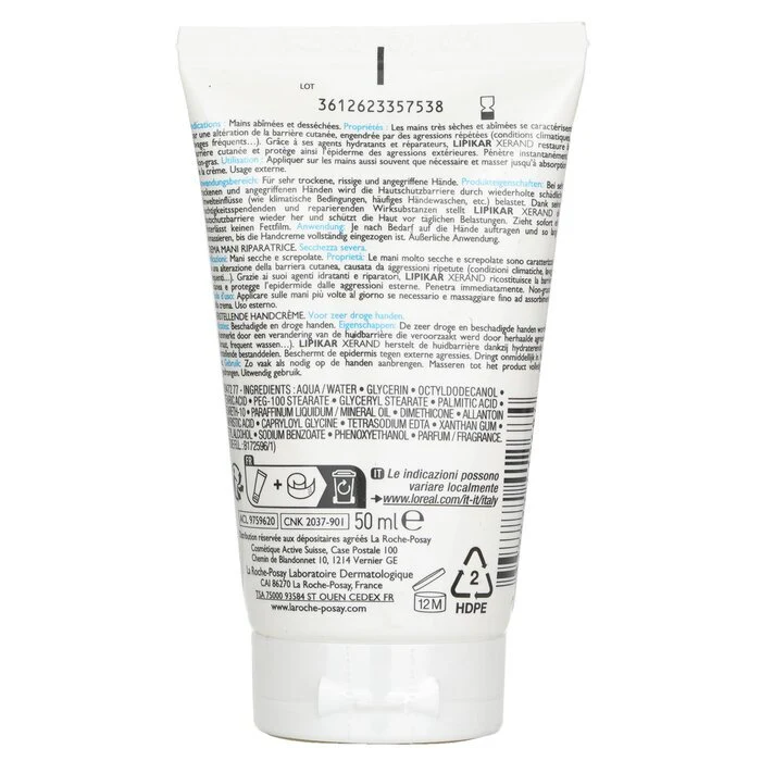 La Roche Posay Lipikar Xerand Hand Repair Cream (Severely Dry Skin) 50ml/1.69oz - Image 3