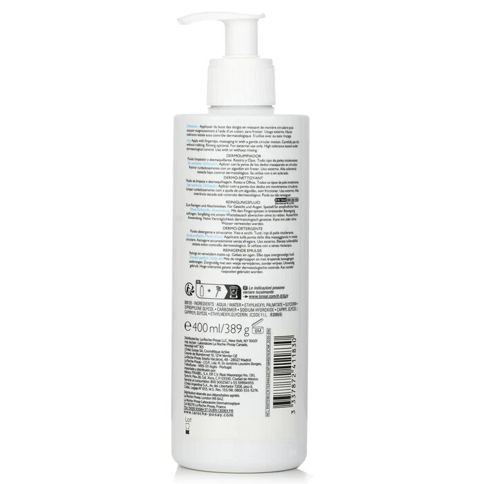La Roche Posay Toleriane Dermo-Cleanser (Face and Eyes Make-Up Removal Fluid) 400ml/13.5oz - Image 3
