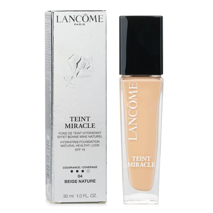 Lancome Teint Miracle Hydrating Foundation Natural Healthy Look SPF 15 - 04 Beige Nature 30ml - Image 2