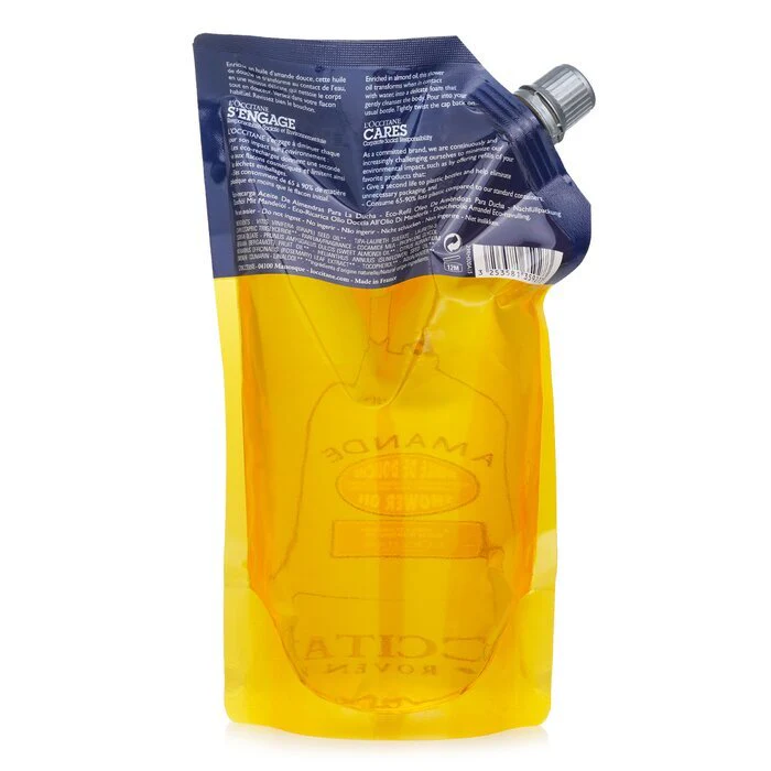 L'Occitane Almond Cleansing & Softening Shower Oil (Eco-Refill) 500ml/16.9oz - Image 3