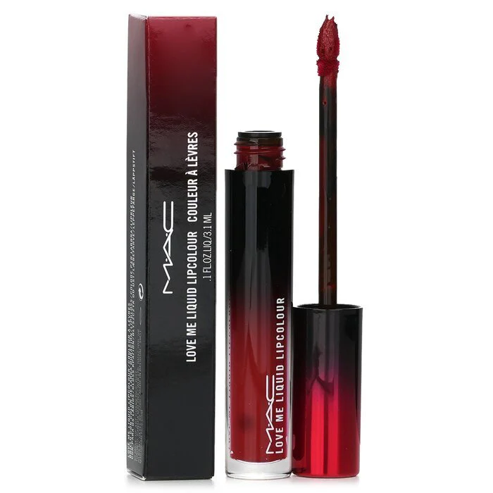 MAC Love Me Liquid Lipcolour - # 493 E For Effortless (Deep Burgundy Red) 3.1ml/0.1oz - Image 2