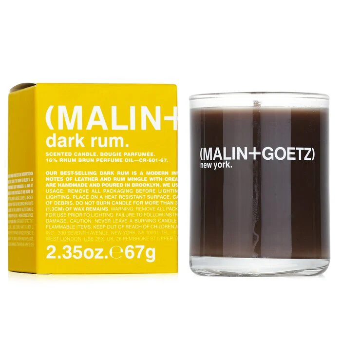 MALIN+GOETZ Scented Candle - Dark Rum 67g - Image 2