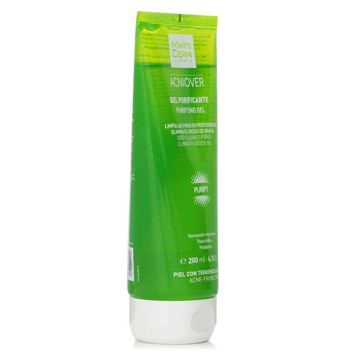 Martiderm Acniover Purifying Gel Deep-cleanses Pores Eliminates Excess Oil (For Acne-prone Skin) 200ml/6.76oz - Image 2