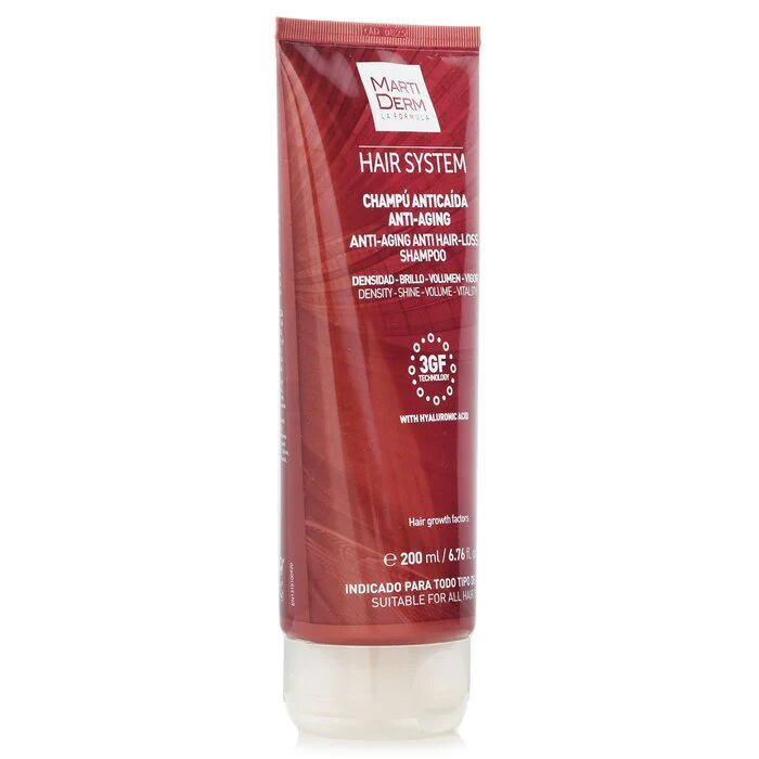 Martiderm Hair System Anti-Aging Anti Hair-Loss Shampoo With Hyaluronic Acid (For All Hair Types) 200ml/6.76oz - Image 2