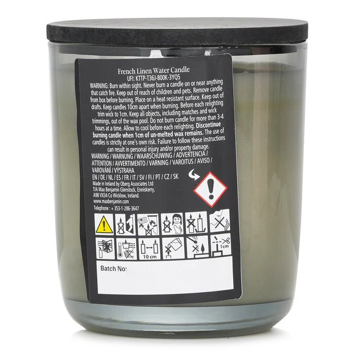 Max Benjamin Natural Wax Candle - French Linen Water 210g/7.4oz - Image 3