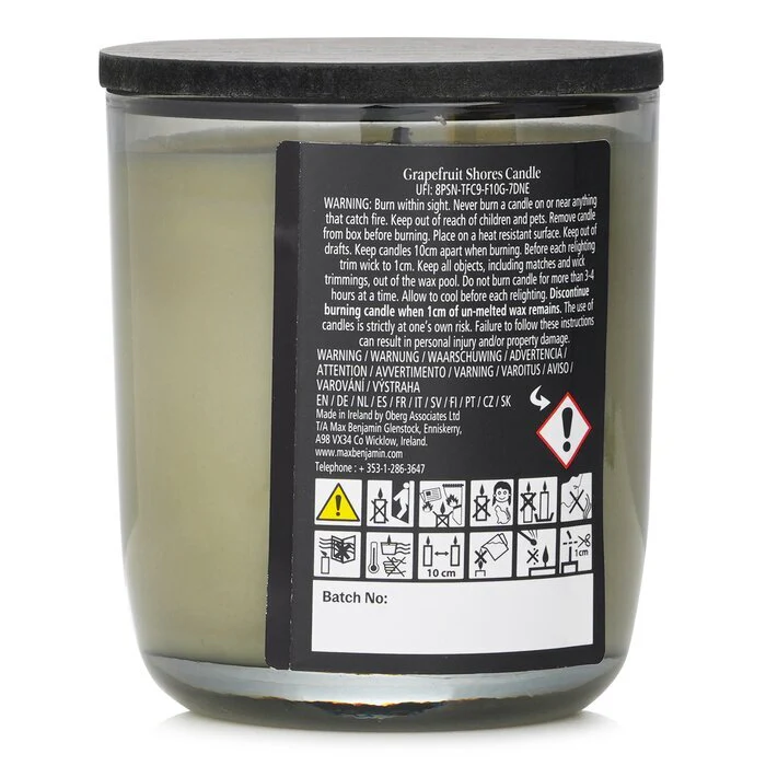 Max Benjamin Natural Wax Candle - Grapefruit Shores 210g/7.4oz - Image 3