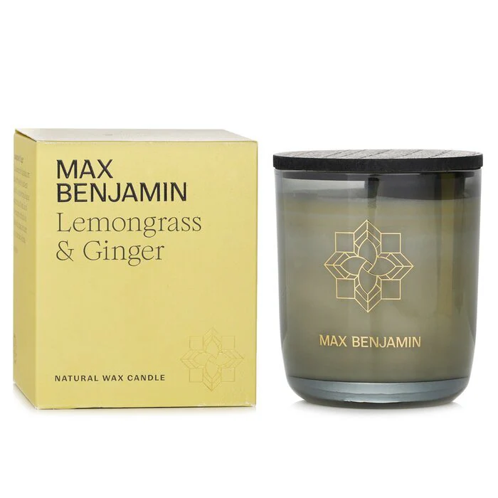 Max Benjamin Natural Wax Candle - Lemongrass & Ginger 210g/7.4oz - Image 2