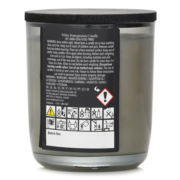 Max Benjamin Natural Wax Candle - White Pomegranate 210g/7.4oz - Image 3