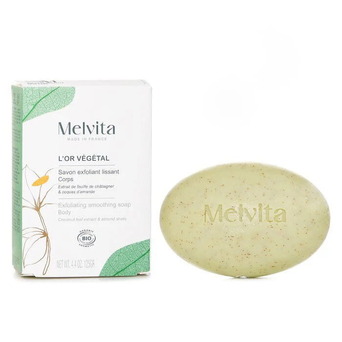 Melvita L'Or Vegetal Organic Exfoliating Smoothing Body Soap 125g - Image 2