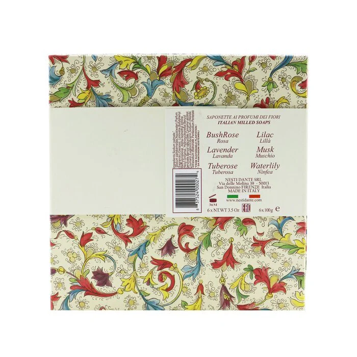 Nesti Dante Floral Notes Soap Set: (Lilac + BushRose + Tuberose + Lavender+ Waterlily + Musk) 6x 100g/3.5oz - Image 3