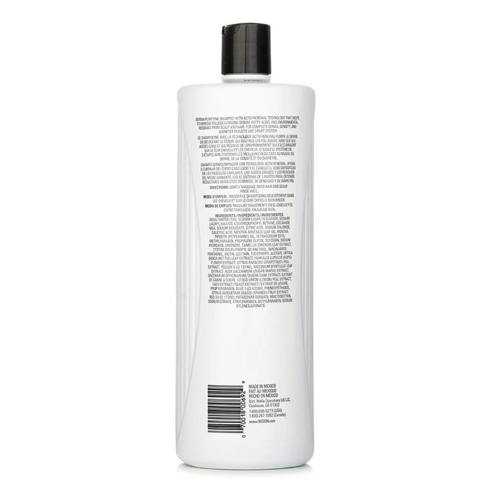 Nioxin Derma Purifying System 1 Cleanser Shampoo (Natural Hair, Light Thinning) 1000ml - Image 3