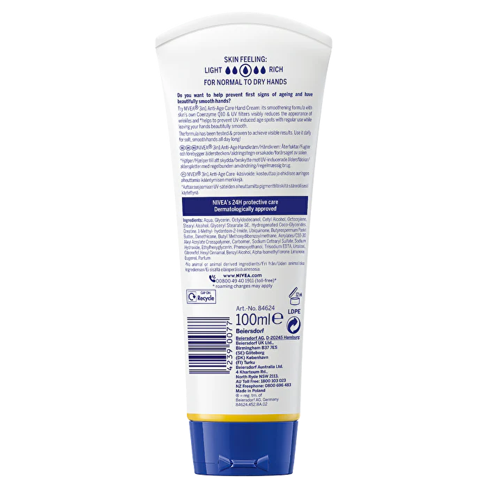 Nivea Hand Q10 3 In 1 Anti Age 100ml/3.4oz - Image 2