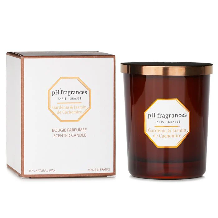 pH fragrances Scented Candle Gardenia & Jasmine Of Cashmere 180g/6.3oz - Image 2